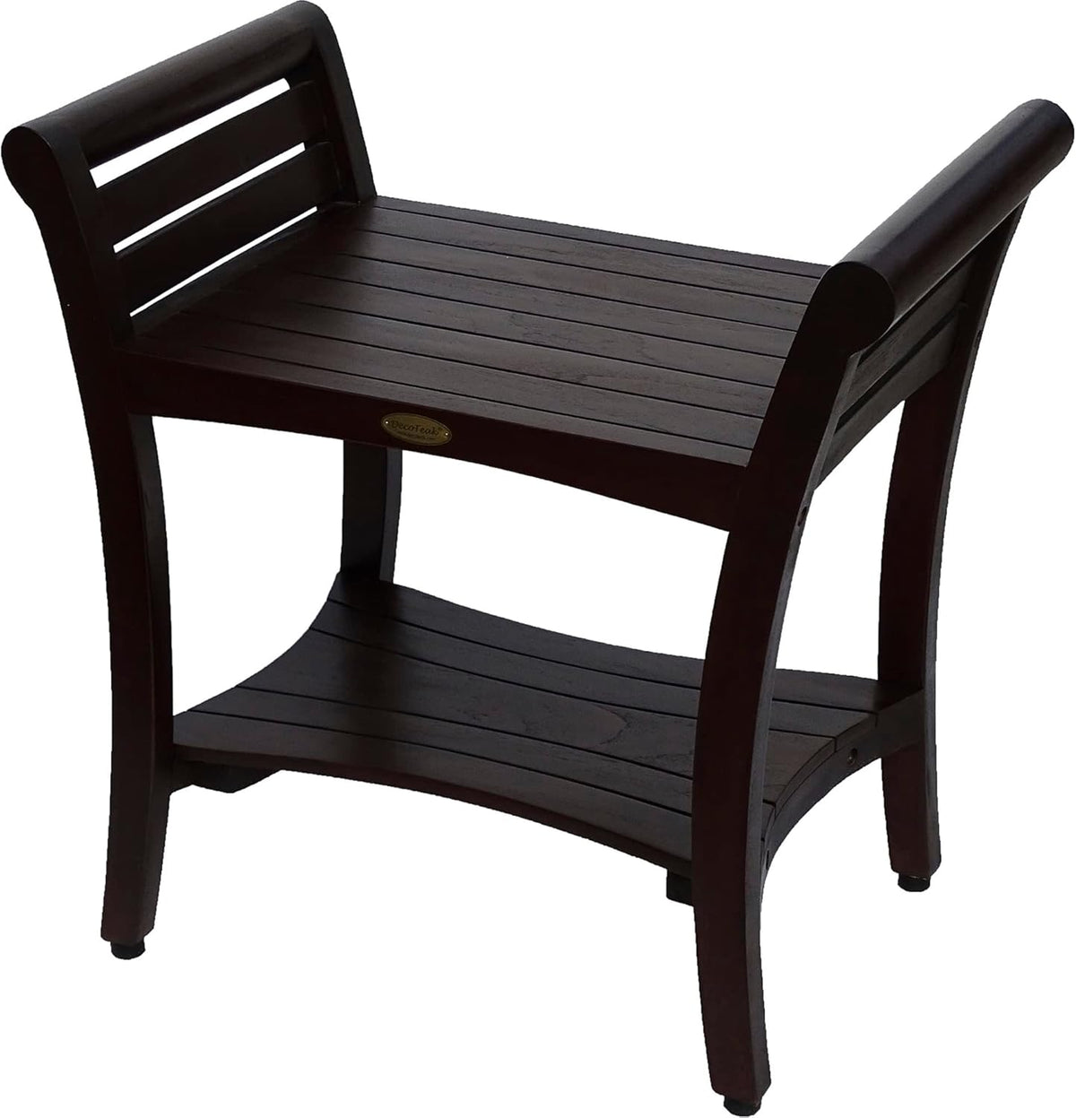 Teak Shower Bench 24 Inch Brown R760878