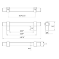 Polished Chrome Bar Cabinet Handle Pull 25 Pack V245979
