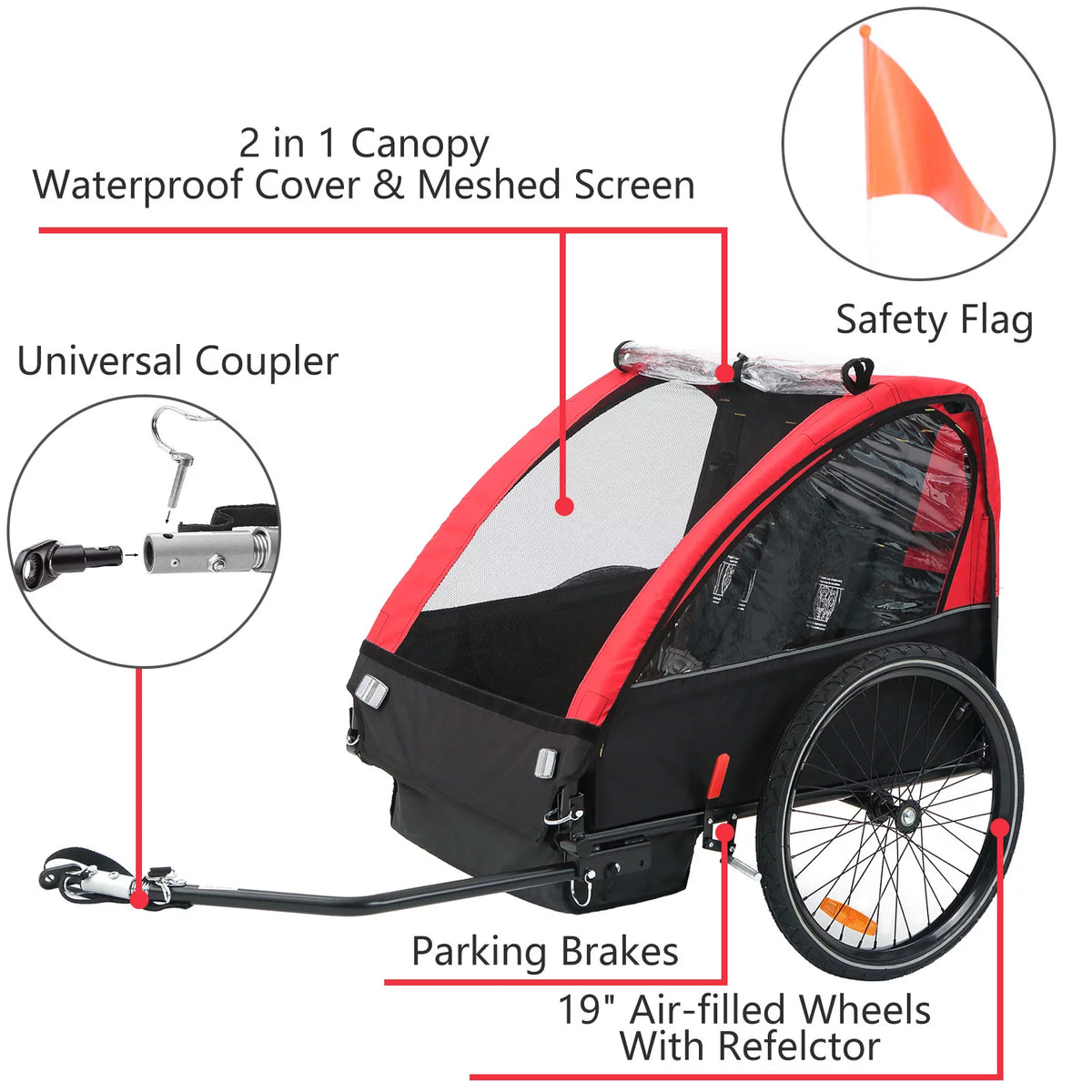 Foldable Kids Bike Trailer Z96319
