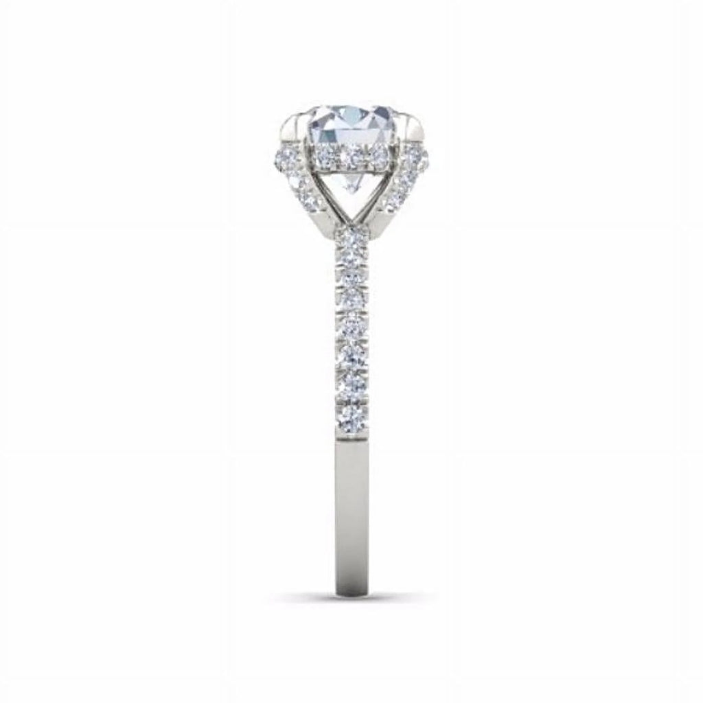 14K White Gold Moissanite Engagement Ring I25538