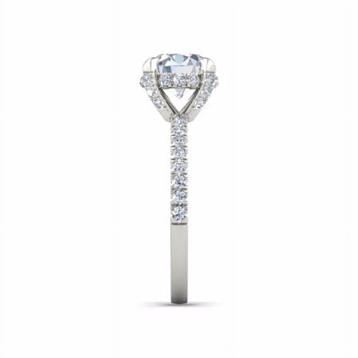 14K White Gold Moissanite Engagement Ring I25538