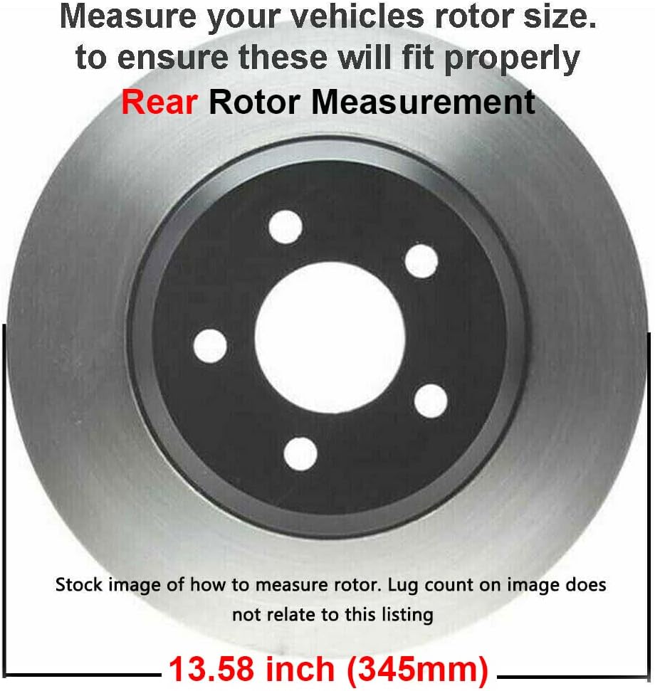 10pc Set Front and Rear Drilled & Slotted Brake Rotors and Pads for Ford Flex X70982