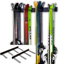 Ski Wall Storage Rack, Steel, Holds 8 Pairs, Pack of 2 L867693
