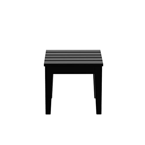 Black 18" HDPE Outdoor Side Table L933