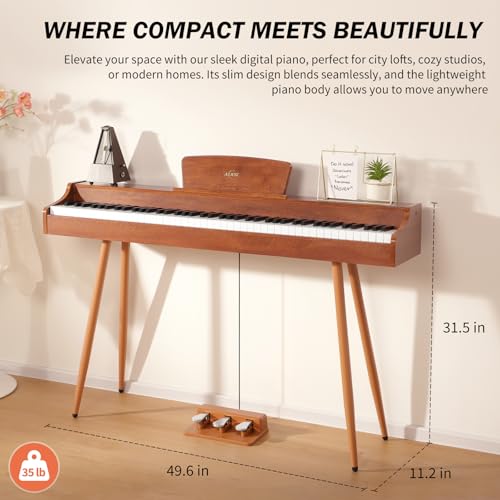 88-Key Weighted Action Digital Piano with Triple Pedal R242
