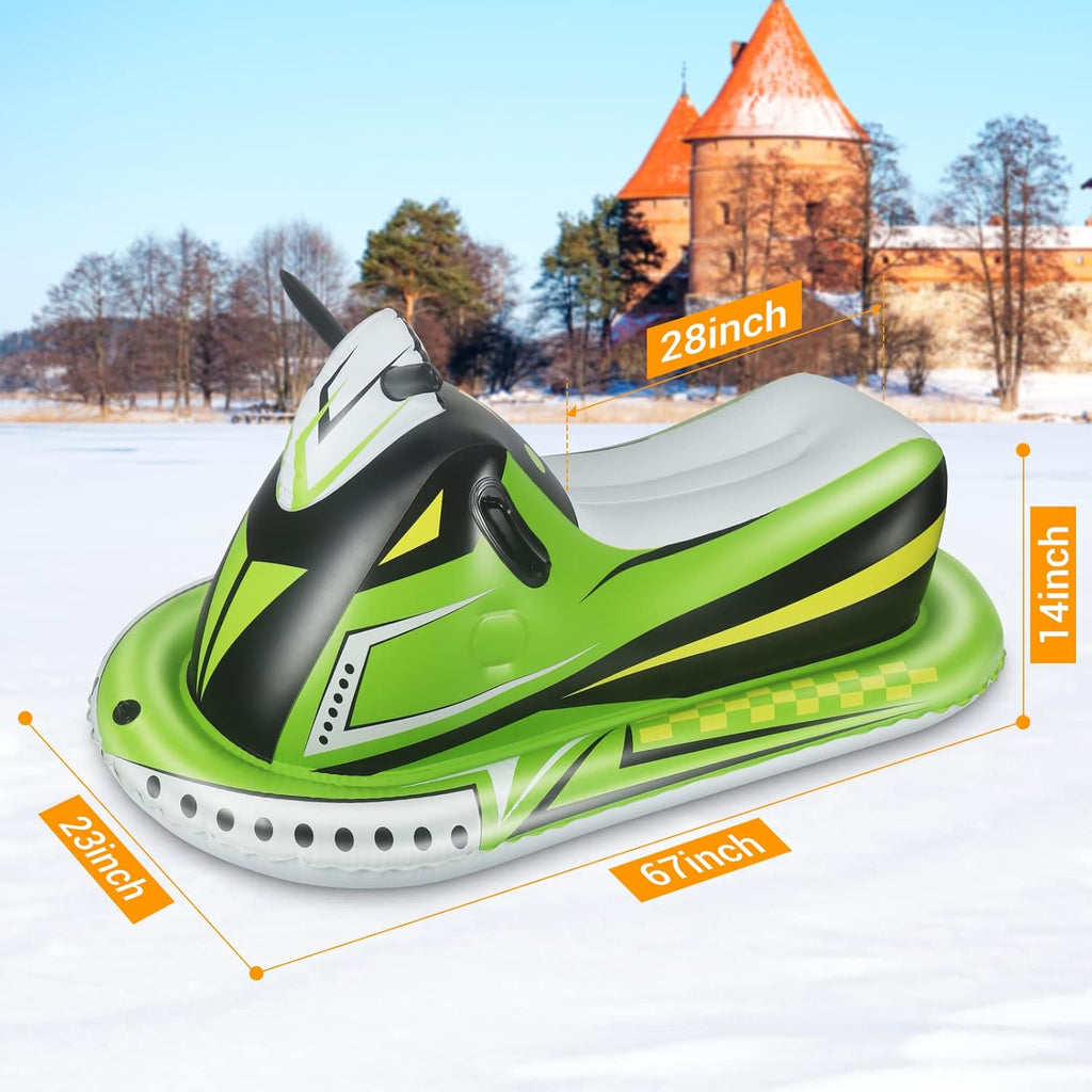 Heavy Duty Inflatable Snow Sled with Reinforced Handles and Drawstring B715745