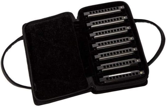 Pack of 7 Harmonica with Case Y880