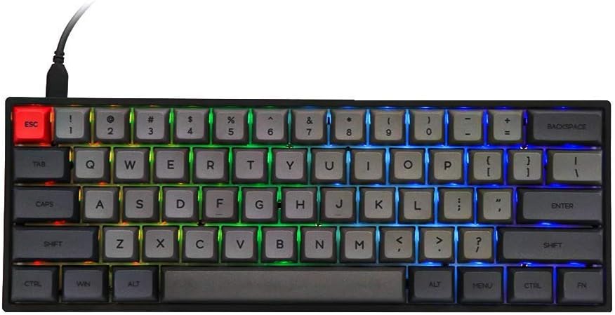 61 Keys Hot Swappable Programmable Mechanical Wired Keyboard C390