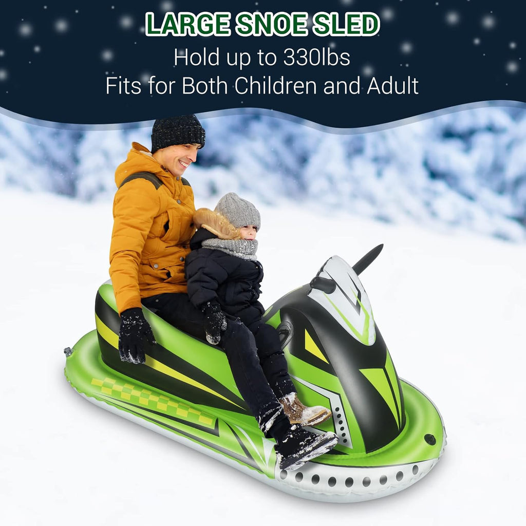 Heavy Duty Inflatable Snow Sled with Reinforced Handles and Drawstring B715745
