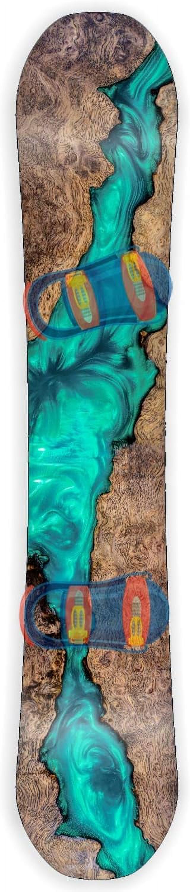 Aqua Resin Wood Snowboard Wrap Sticker Skin Cover S782649