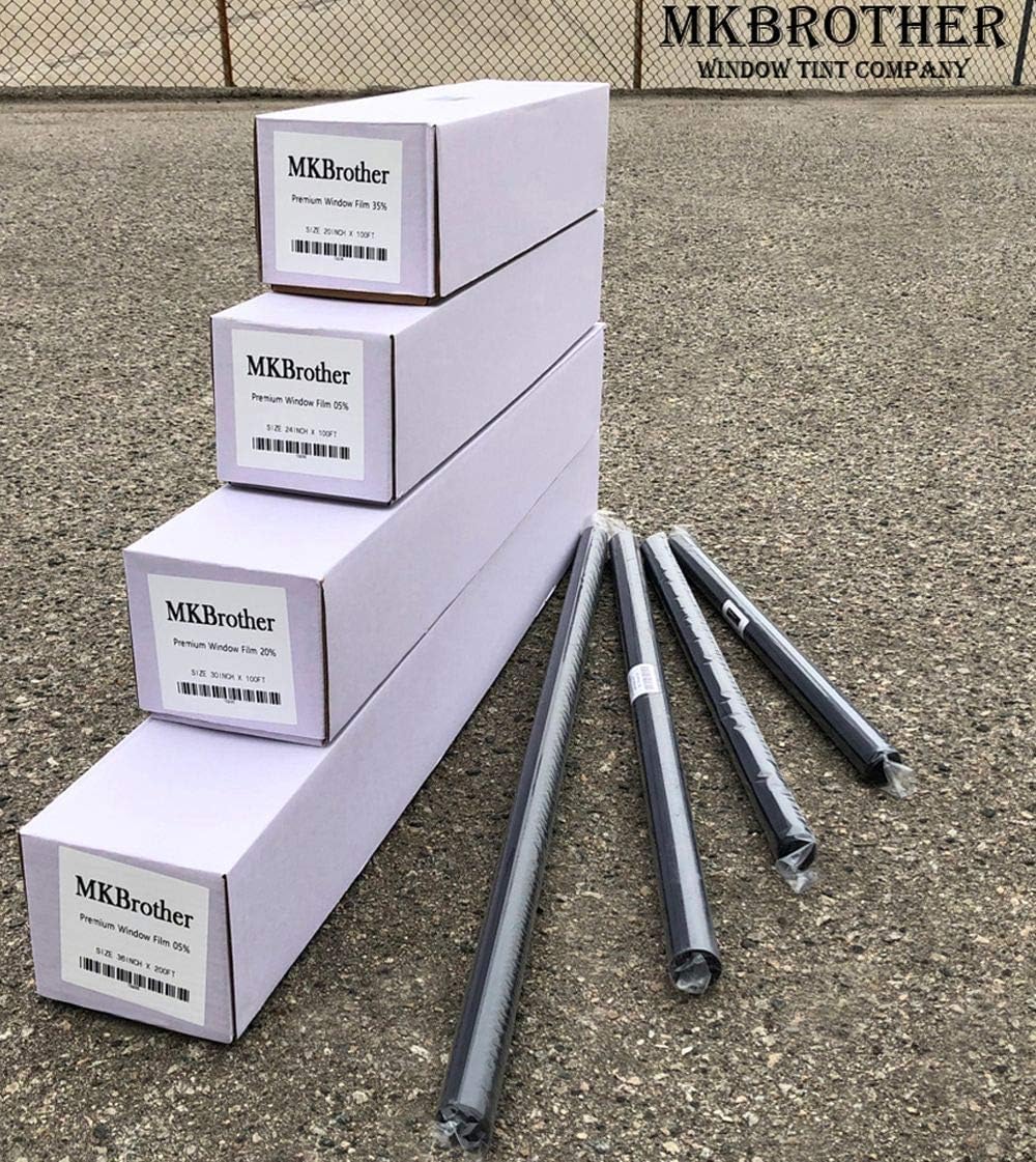5% VLT 30" x 50' Ft Heat & UV Block Window Tint Film Pack of 2 N209