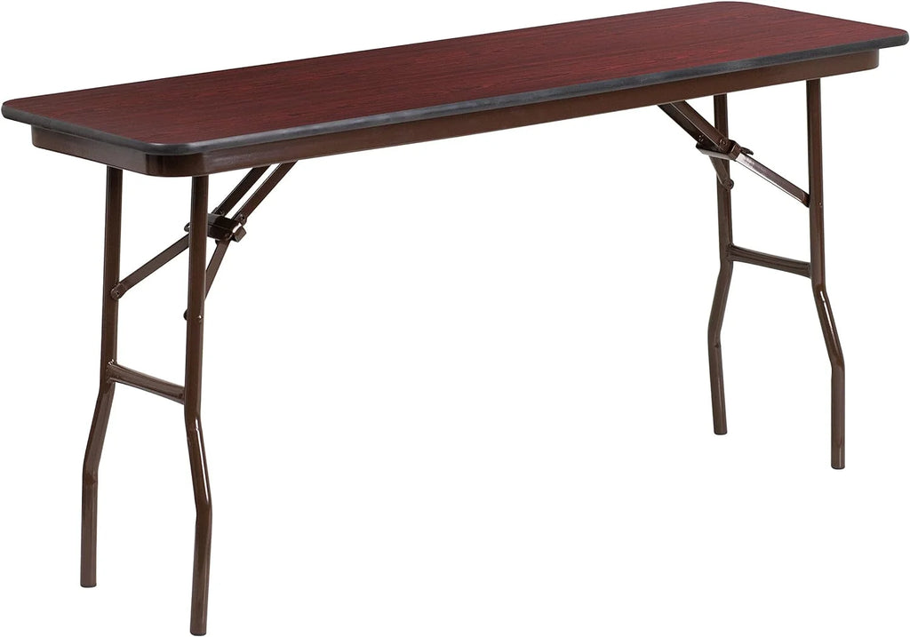 Mahogany Melamine Laminate Folding Training Table P450312