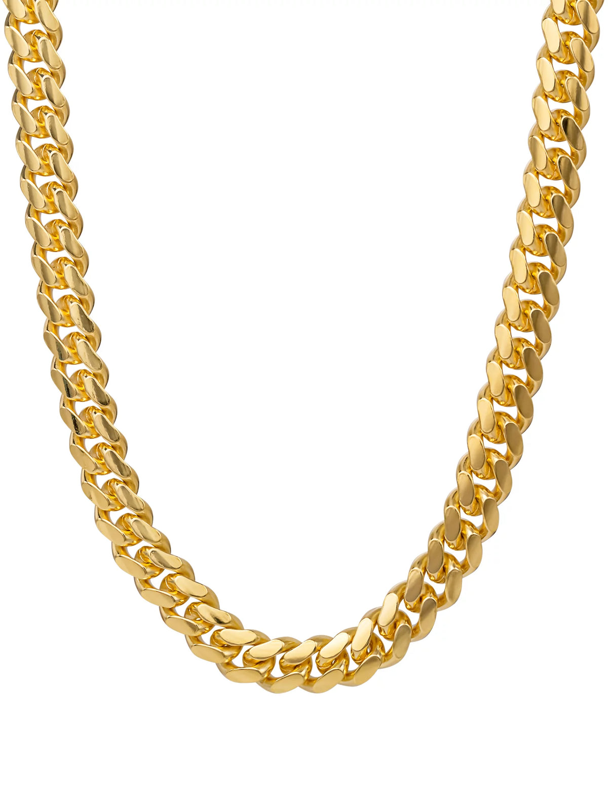 Sterling Silver 14KT Gold Plated Curb Necklace B610