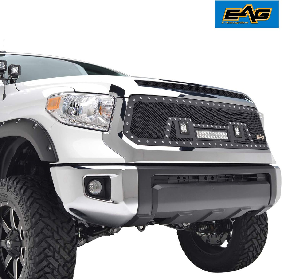 Rivet Stainless Steel Wire Mesh Grille With LED Lights Y37000