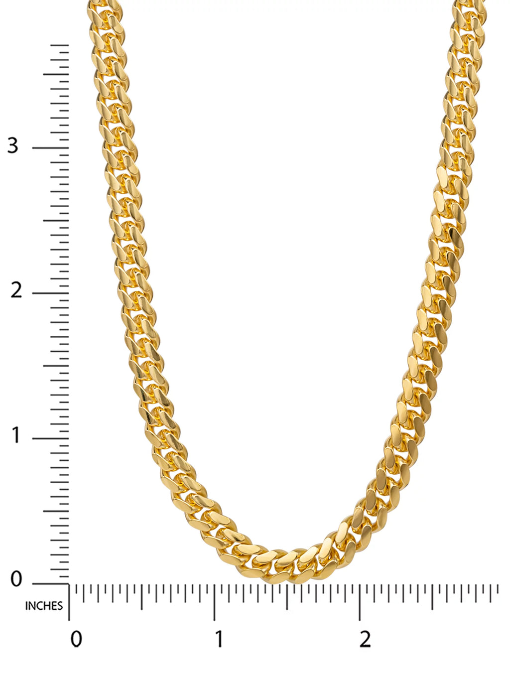 Sterling Silver 14KT Gold Plated Curb Necklace B610
