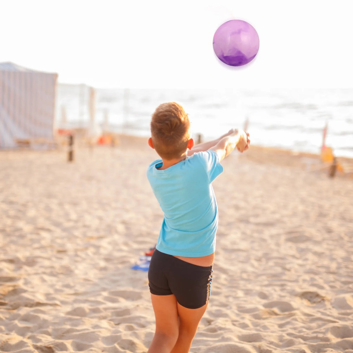 5 PCS Beach Ball Inflatables Glossy Panel Children’s Toys Pvc C45981