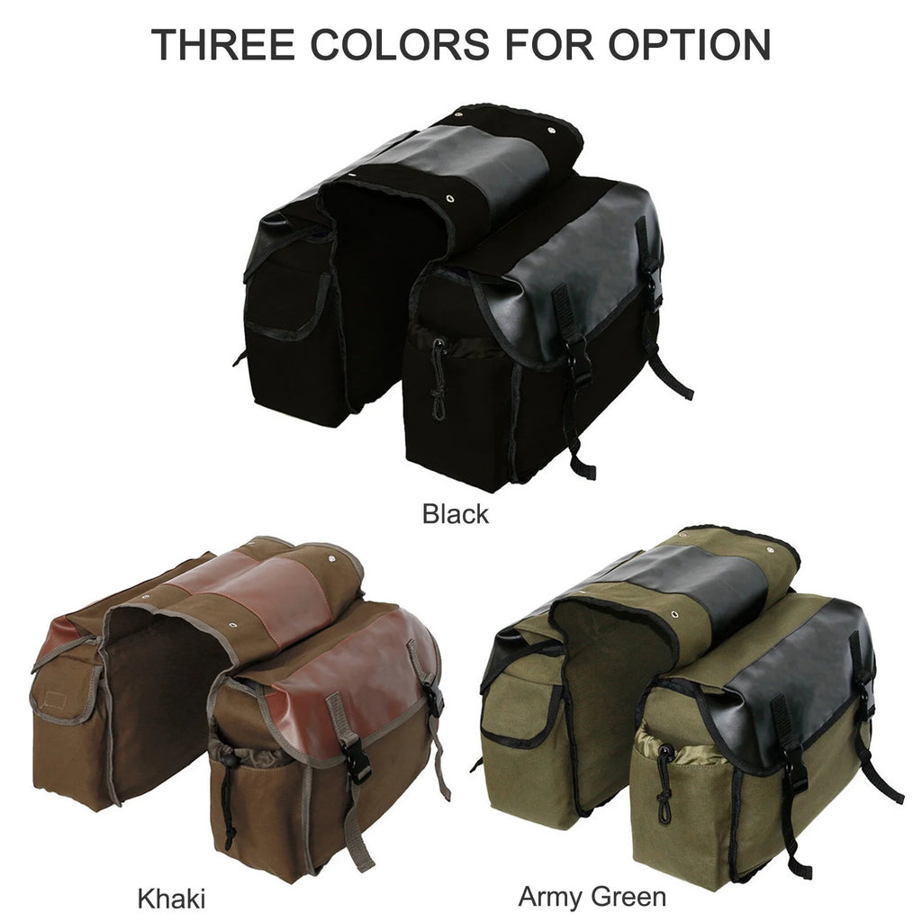 Waterproof Canvas Motorbike Saddle Bag C1275