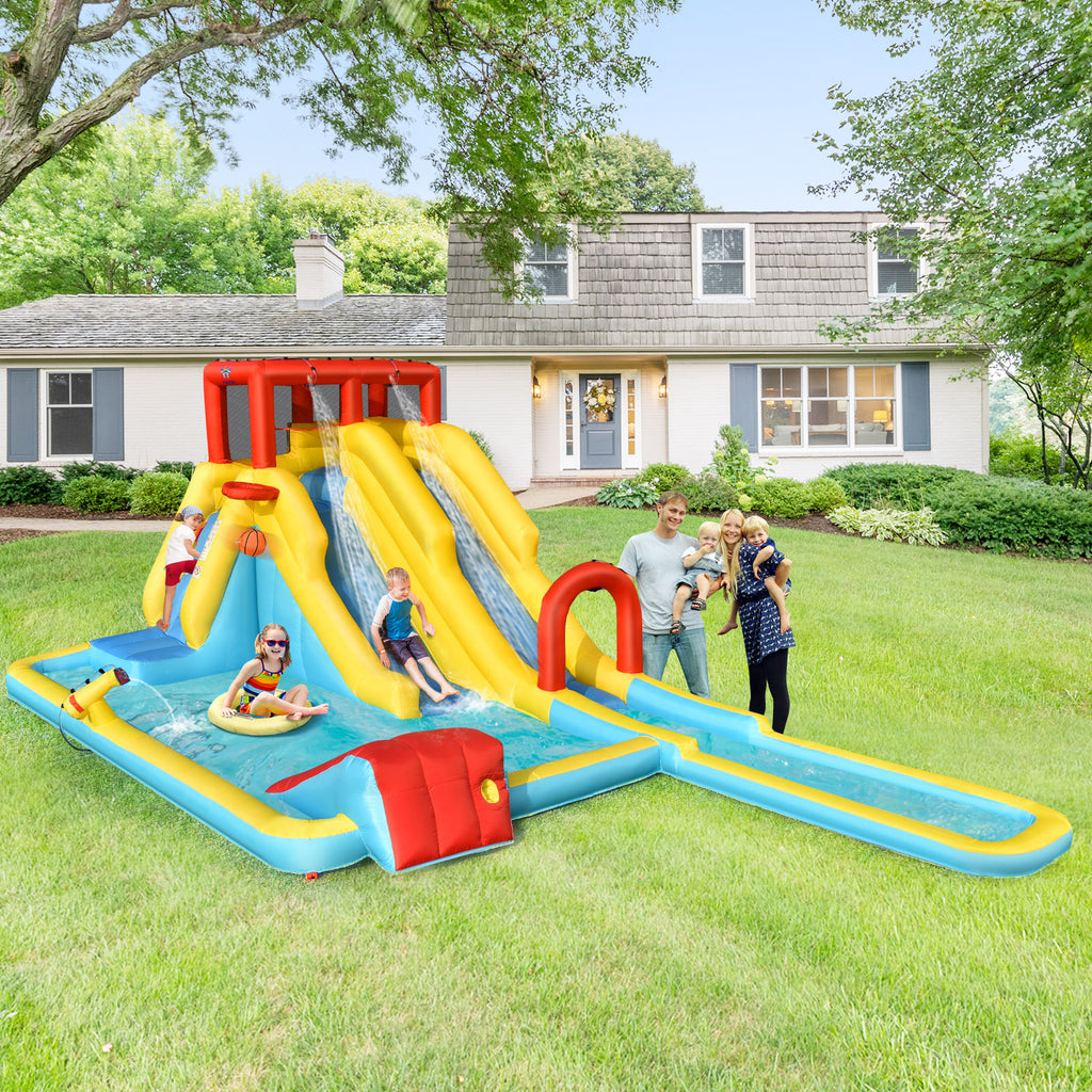 7 in 1 Inflatable Dual Slide Water Park Bouncer Y16401
