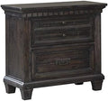 Solid Acasia Wood Nightstand in Smokey Gray Oak C4263