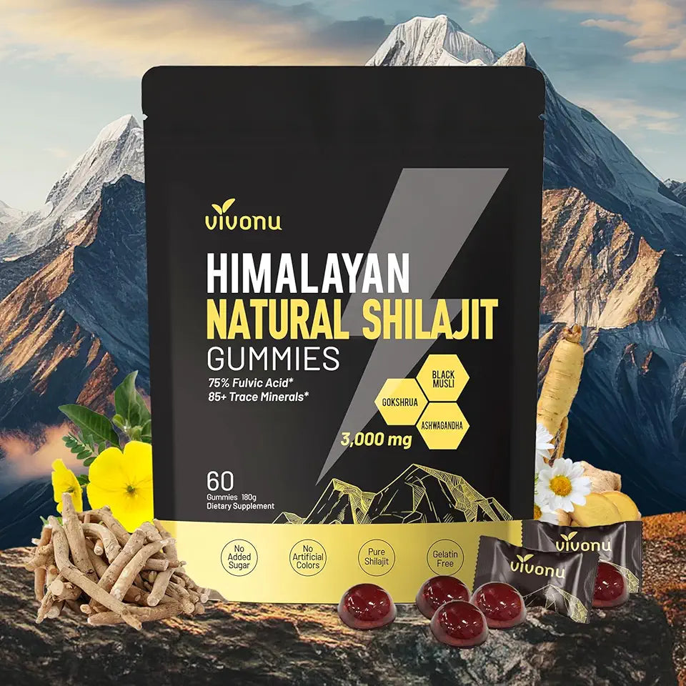 Shilajit Ashwagandha Gummies Supplement H2720
