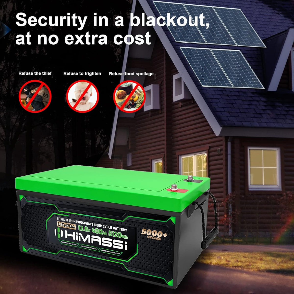 12V 400Ah Lithium Battery with 250A BMS O217617