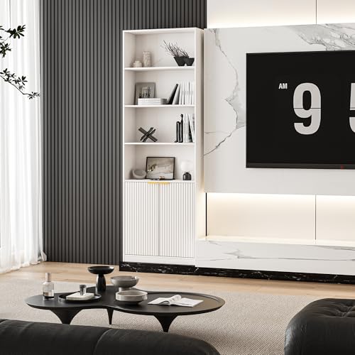 72" Tall 7 Tier Bookcase with Doors C504755