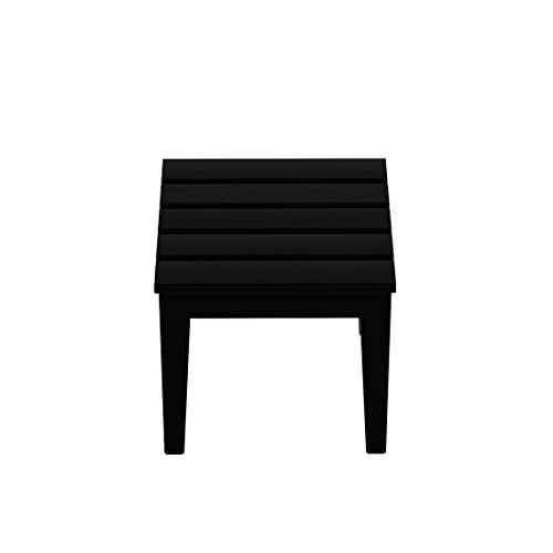 Black 18" HDPE Outdoor Side Table L933