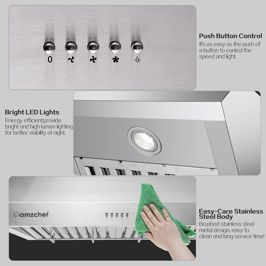 30 inch 700CFM Stainless Steel Under Cabinet Range Hood W13501