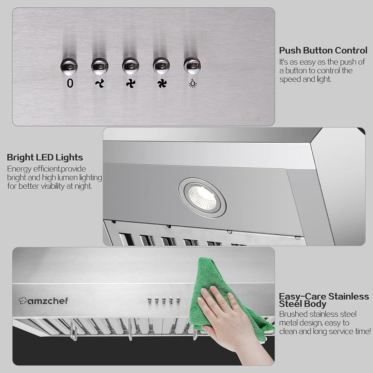 30 inch 700CFM Stainless Steel Under Cabinet Range Hood W13501