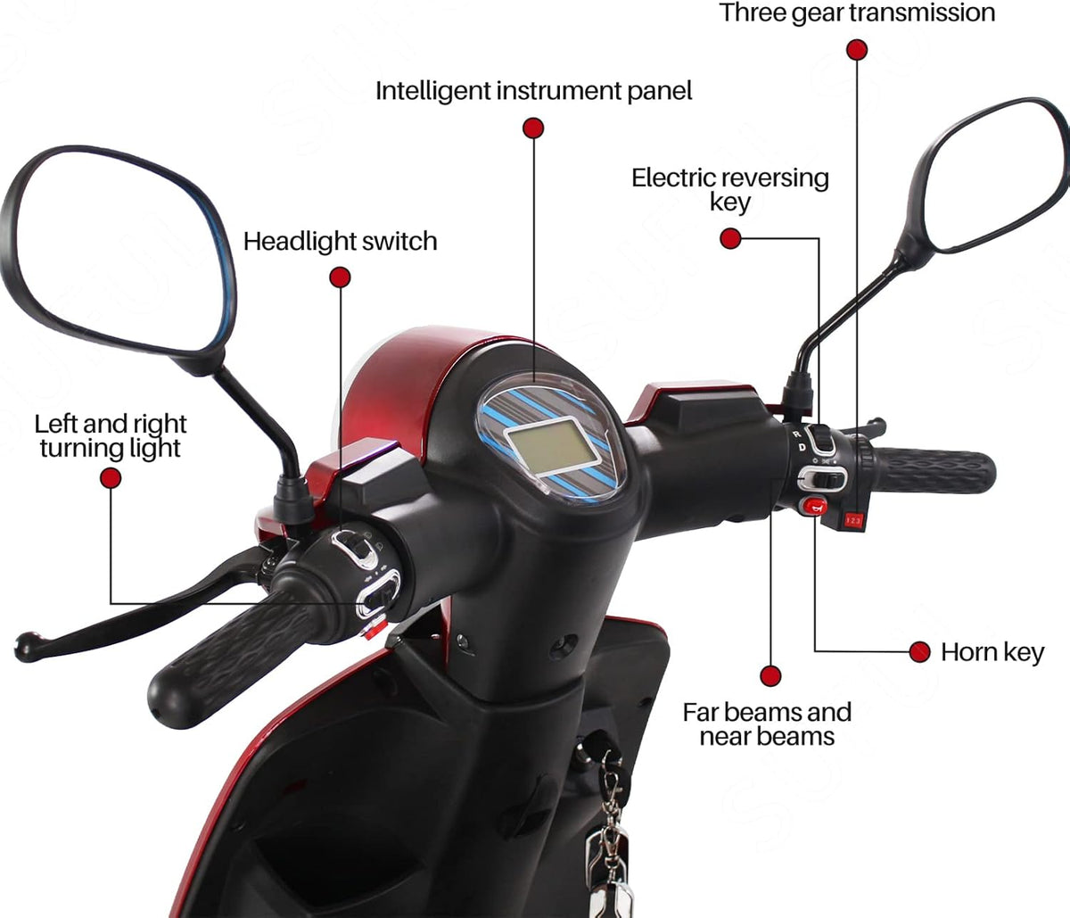 Red Heavy Duty Four Wheel Electric Mobility Scooter V535518