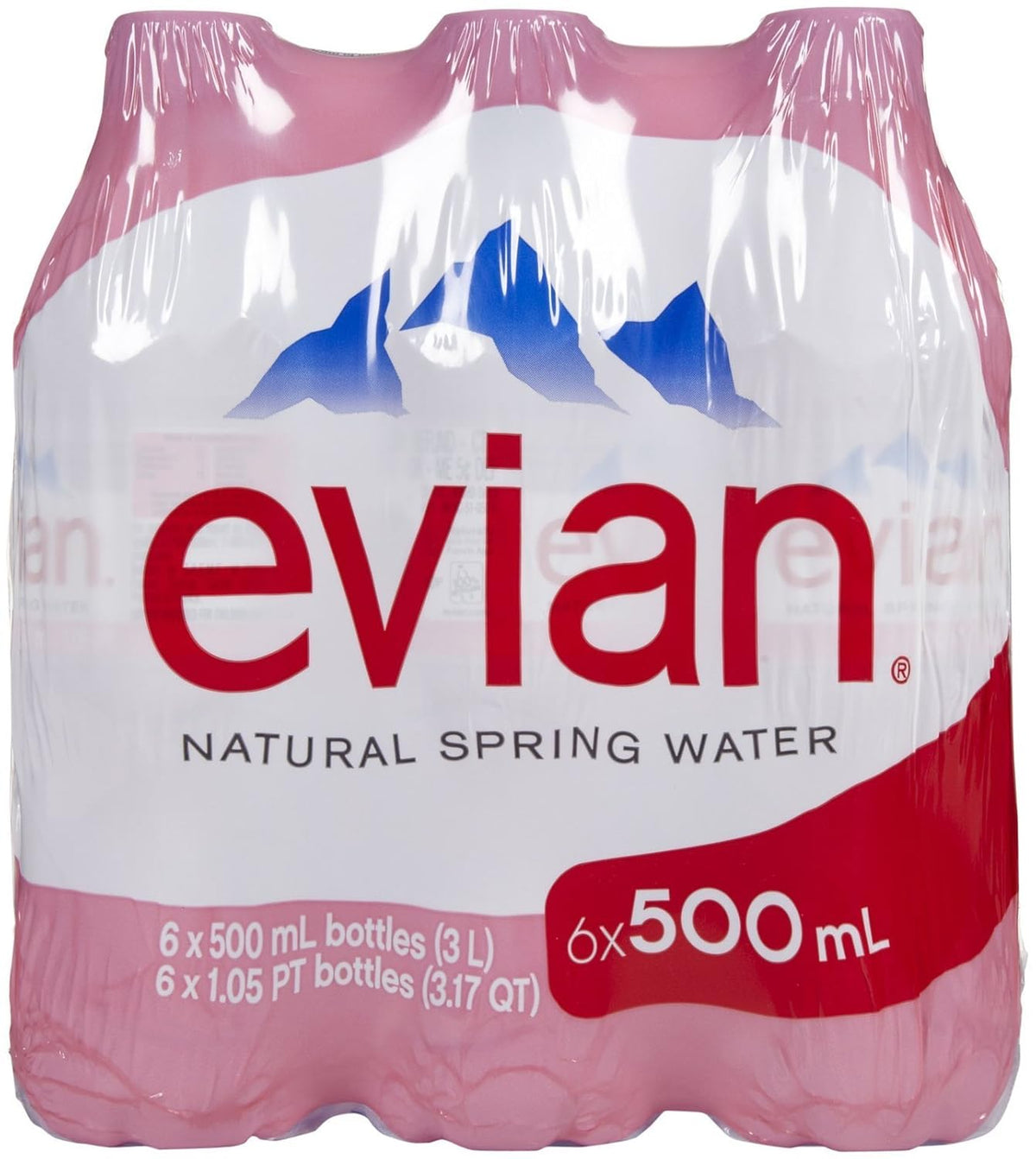 Natural Spring Water, 16.9 oz, 6 pk N845036