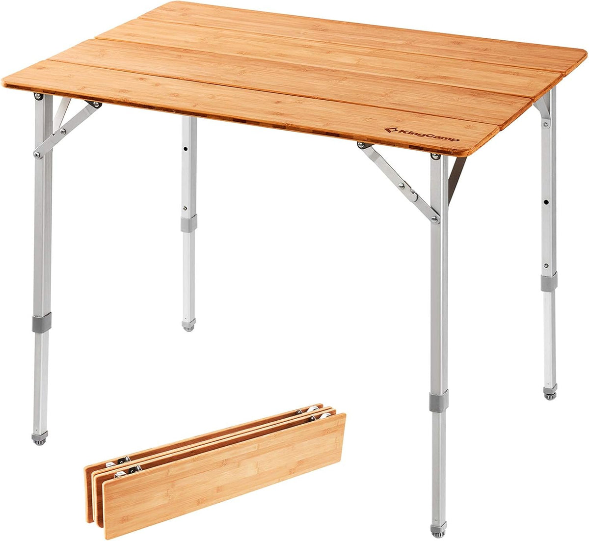 Bamboo Folding Camping Table with Carry Bag Y604932