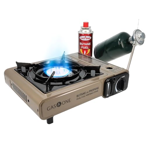 Dual Fuel Portable Camping Stove with Carrying Case E566021