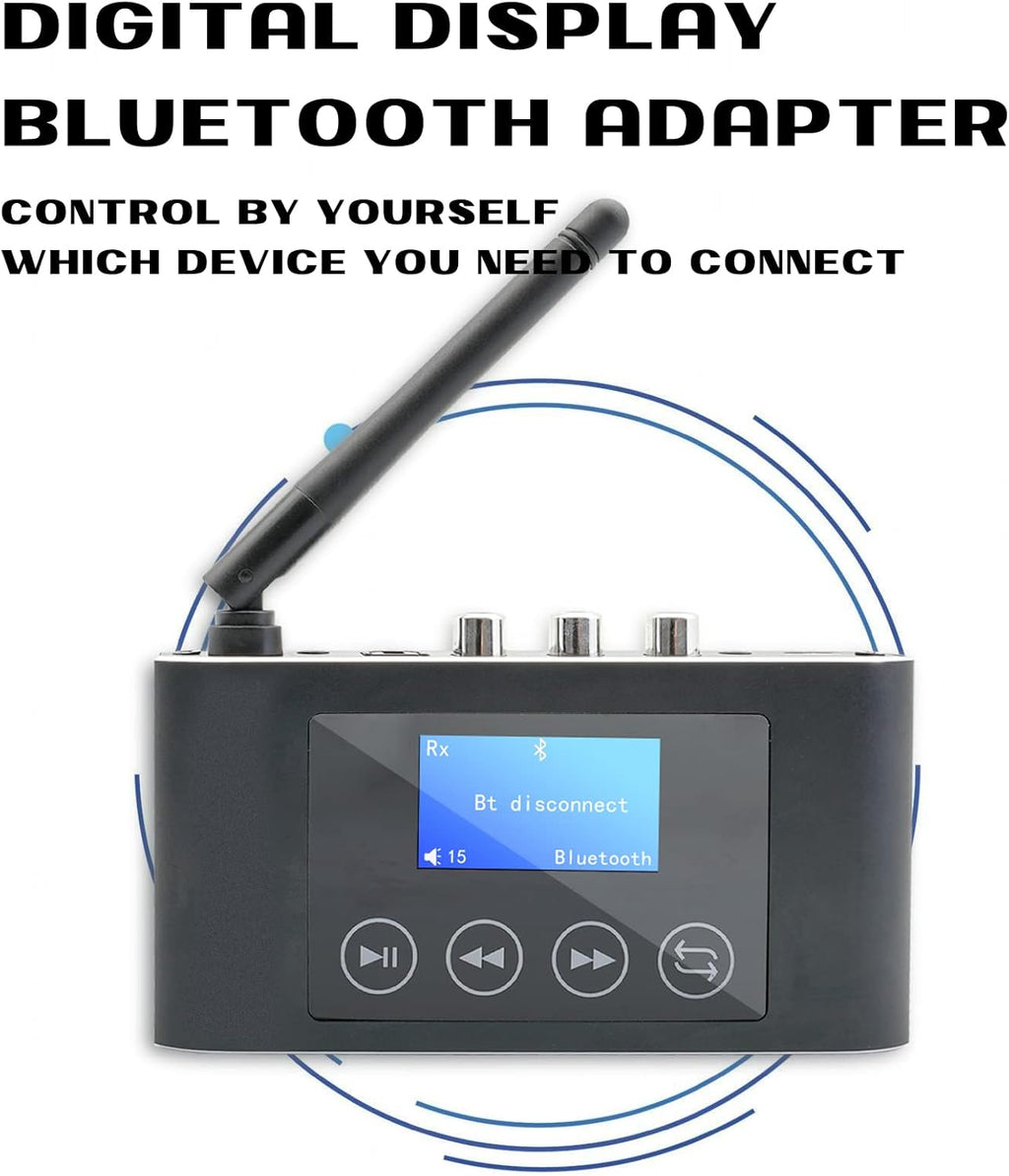 Bluetooth 5.1 Transmitter Receiver with Screen, Optical RCA AUX G559506