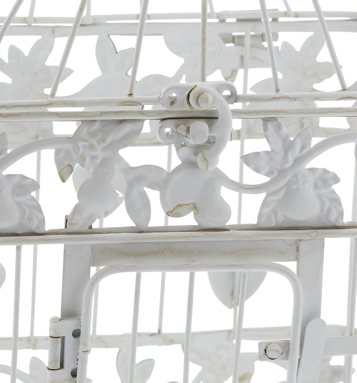 White Metal Birdcage W397