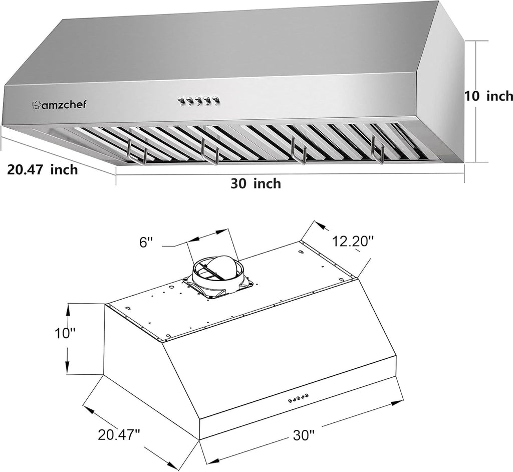 30 inch 700CFM Stainless Steel Under Cabinet Range Hood W13501