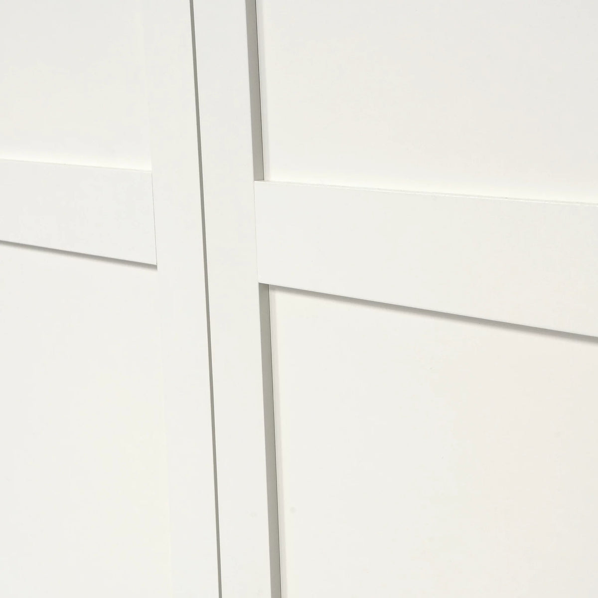 White 4-Shelf Wood Storage Cabinet U741