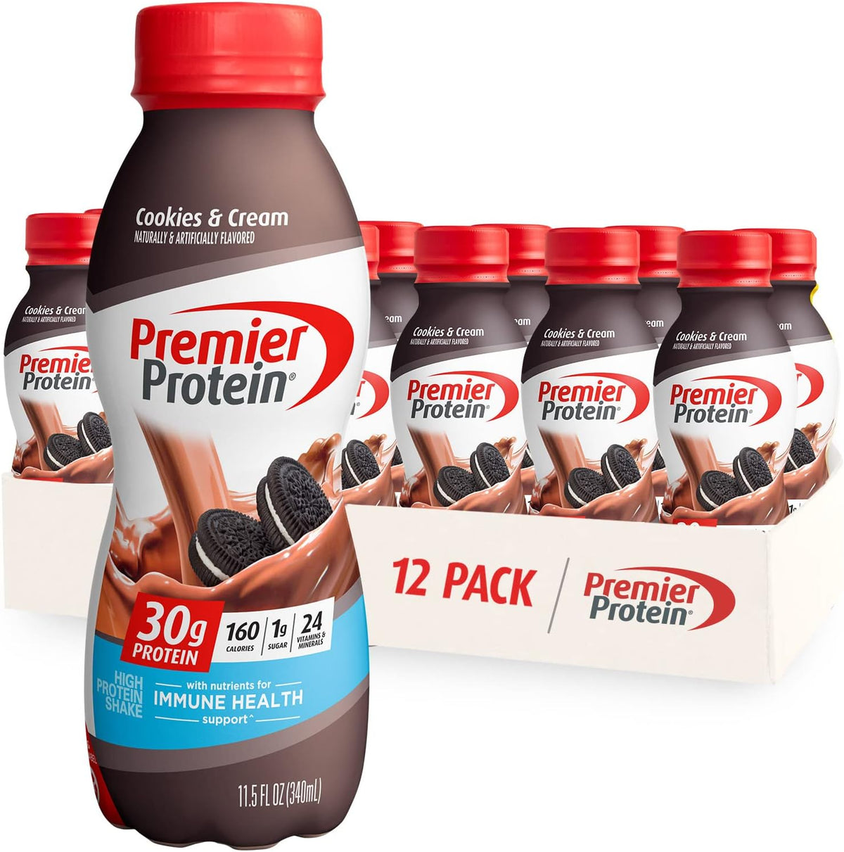 12 Packs Premier Protein Shake Cookies & Cream and Vanilla I212471