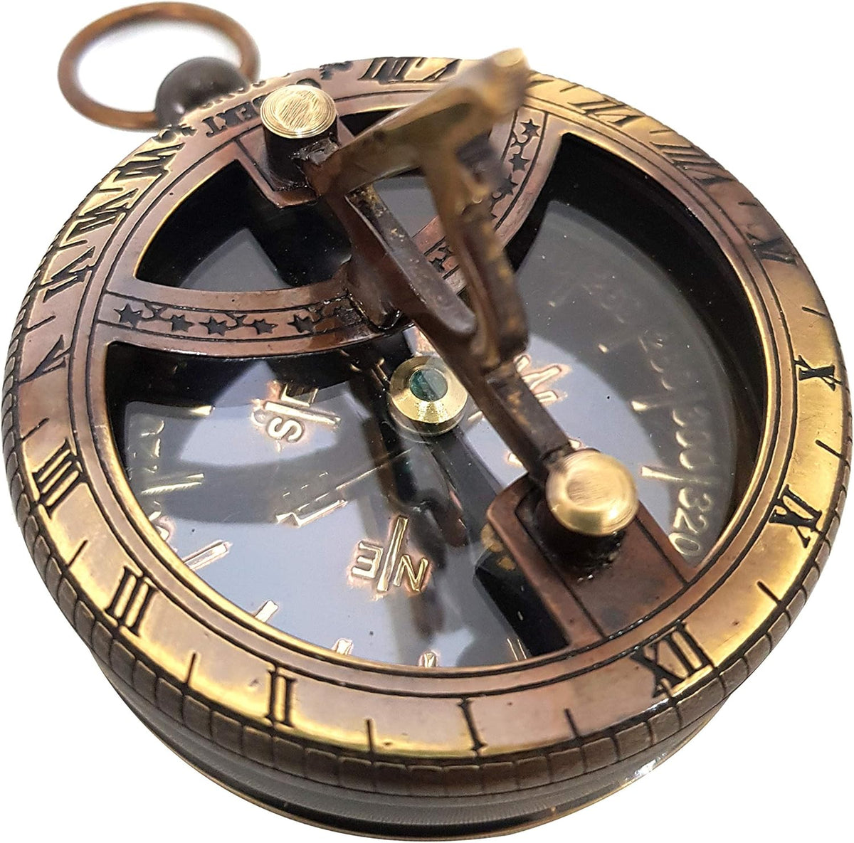 Engravable Brass Pocket Sundial Compass D938550
