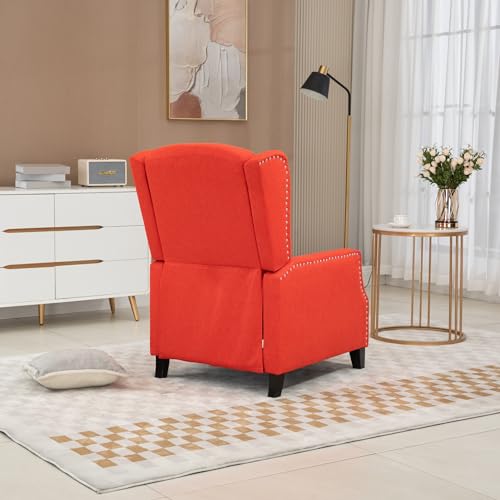 Red Adjustable Wingback Recliner Chair W648534