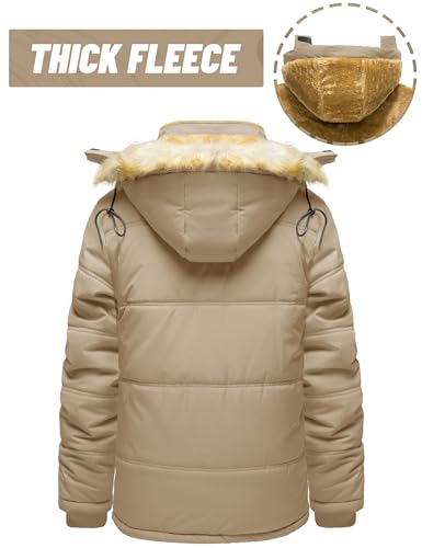 Men's Winter Hooded Water Repellent Windproof Thicken Parka Ski Coat Y64715