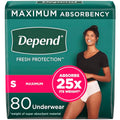 Disposable Maximum Blush Adult Incontinence Underwear for Women, Small, 80 Count V224
