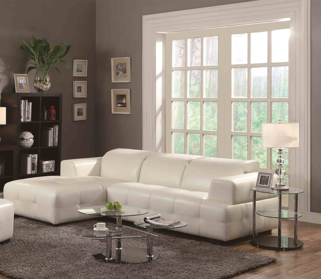 White Contemporary Sectional Sofa X9985