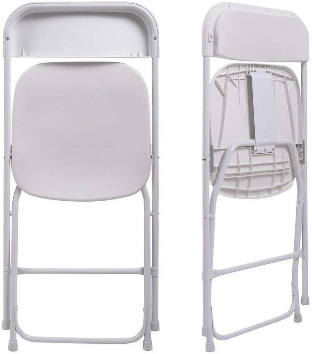 White Plastic Folding Chairs Set of 10 Z221