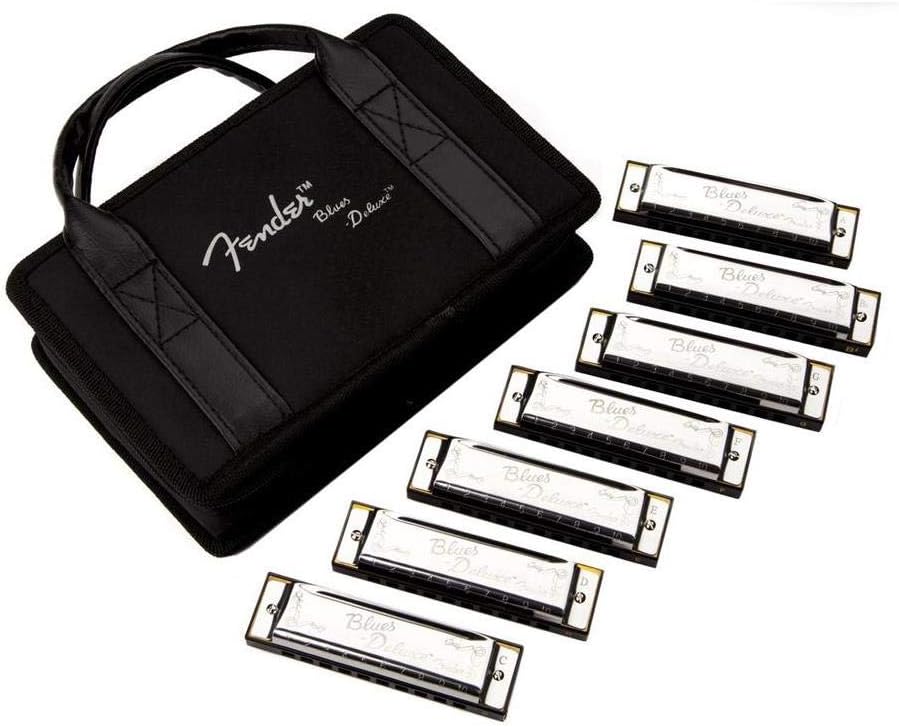 Pack of 7 Harmonica with Case Y880