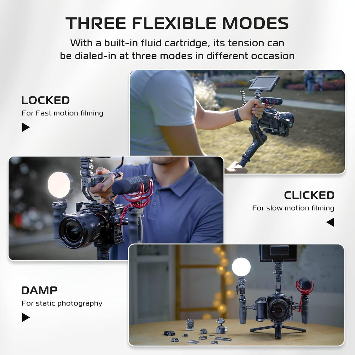 Camera Monitor Mount with 360° Rotation Ballheads Z6420