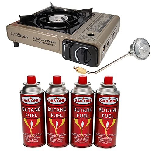 Dual Fuel Portable Camping Stove with Carrying Case E566021