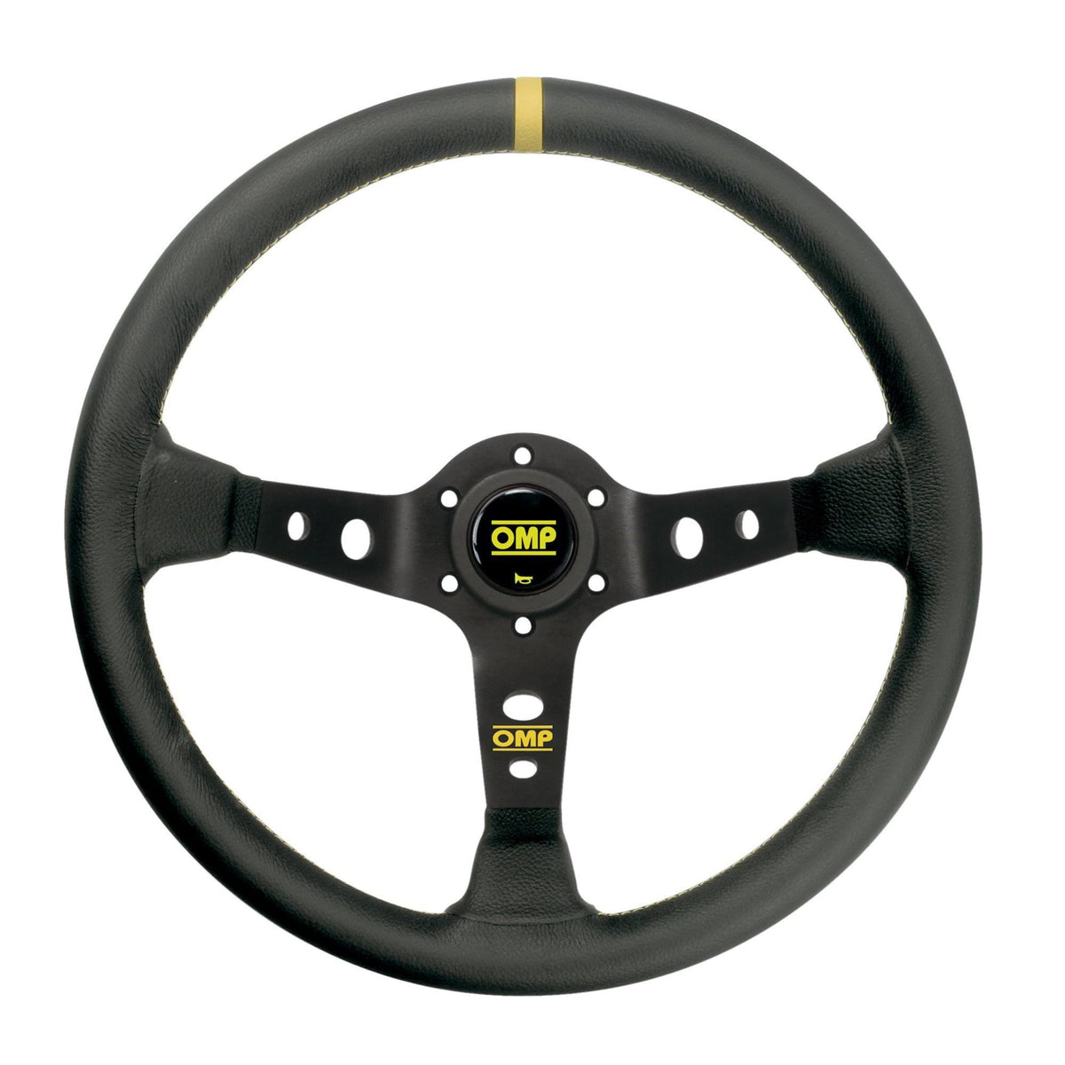 Black Leather Steering Wheel J798