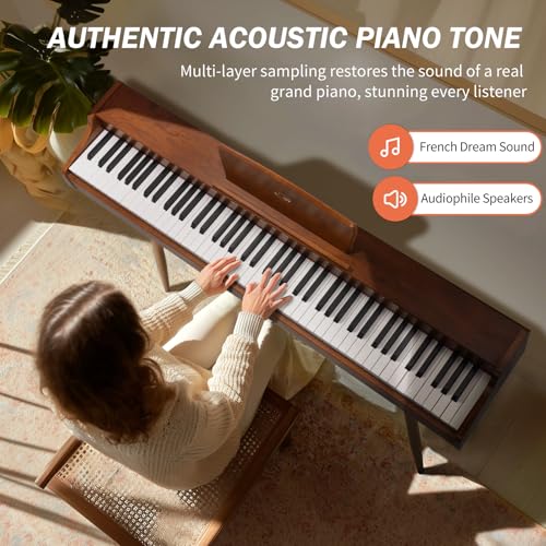 88-Key Weighted Action Digital Piano with Triple Pedal R242