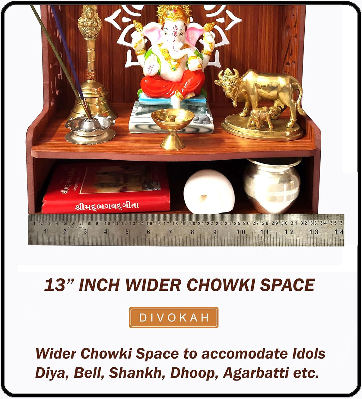 Mdf Wooden Wall Mounted Temple O7768
